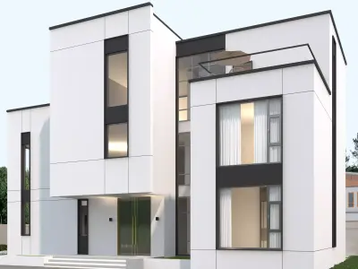 Modern house archicad Low-poly 3D model purchase