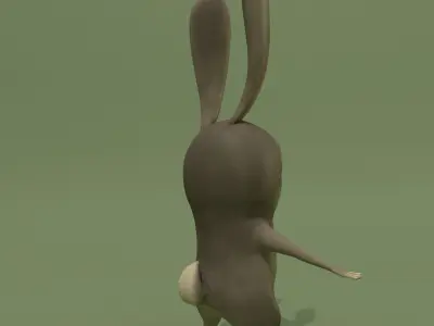 Cartoon Rabbit 3D model