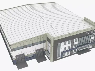 Warehouse Low-poly 3D model