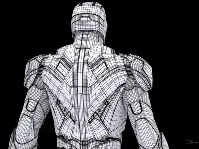 Iron man Mark 42 3d model  Low-poly 3D model