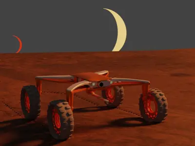 sci-fi space walk drone 3D model