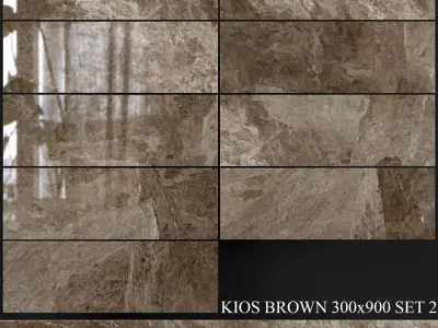 Yurtbay Seramik Kios Brown 300x900 Set 2 3D model