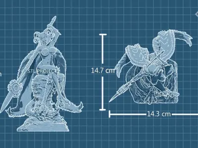 Kulve Taroth Girl 3D print model