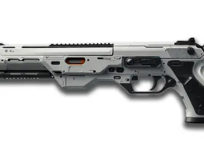 Lowpoly Sci-fi Futuristic Gun Pack 3D model