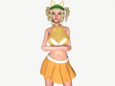 Cosmo fox Low-poly 3D model