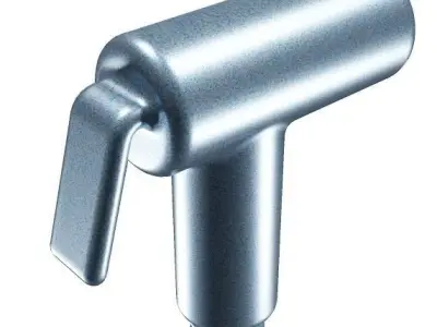 Classic Slimline Faucet Low-poly 3D model