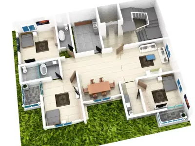 3D model-Floor plan-Home 3D model