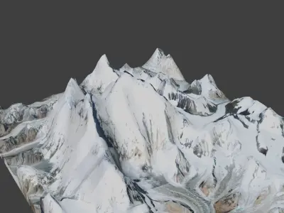 Everest Mountain Low-poly 3D model