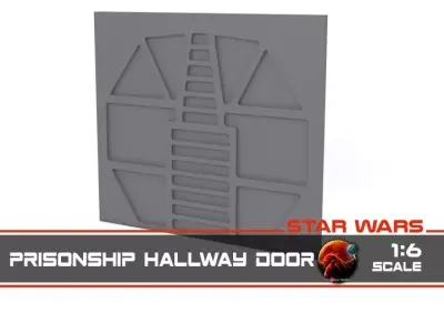 Prison ship hallway door 1-6 scale Hottoys Free 3D print model