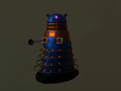 STEAMPUNK SCIENCE DALEK PACK - Rogue Film Productions Low-poly 3D model