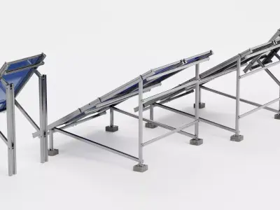 4 Solar Panels Collection - Photovoltaic Modules 3D model