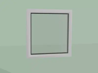 Beautiful and realistic window with fully transparent glass Free 3D model