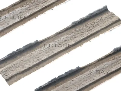 Snow 13 Road dirty PBR Low-poly 3D model