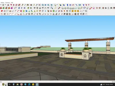 3d model of roof top landscape 3D model