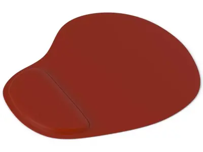 Mousepad With Wrist Support Red 3D model
