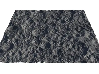 The surface of a crater  The surface of an alien planet  3D model