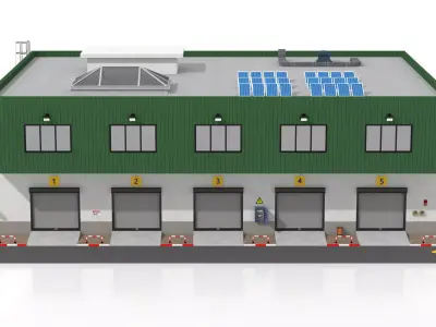 Warehouse Low-poly 3D model
