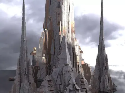 Mothership Colossal Halls Towers 3 3D model