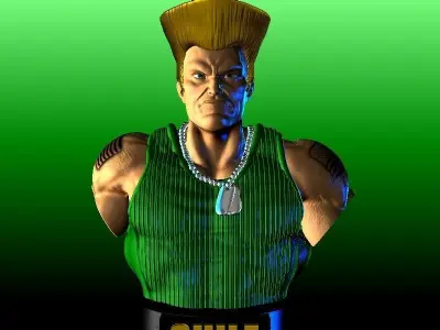 GUILE STREET FIGHTER VIDEO GAMES BUST 3D print model