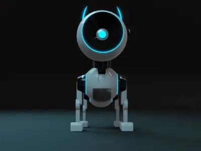 Cyber Dog -  Dog Robot Low-poly 3D model