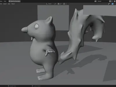Squirrel 3D Model Low-poly 3D model