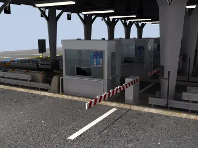Highway Toll Gate 3D model