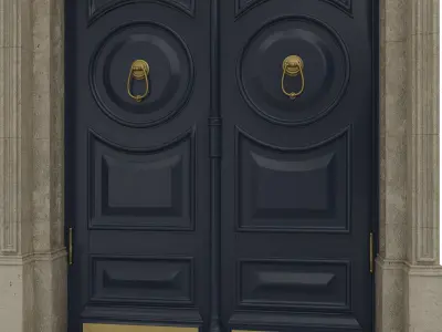 Entrance classic door 20 3D model