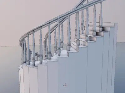 spiral stairs for archiure renders  3D model
