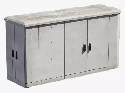 Electrical Cabinet Low-poly 3D model