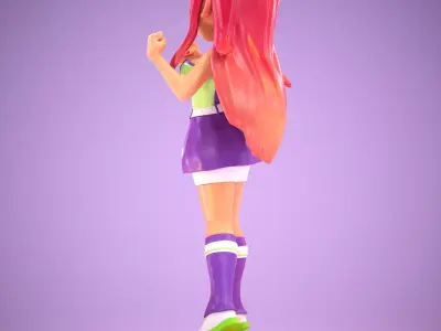 Starfire - Cute Sporty Outfit - Teen Titans 3D print model