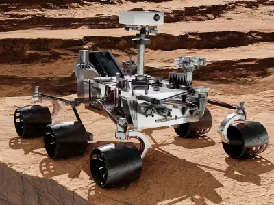 Martian base and Mars Rover 3D models 3D Model Pack