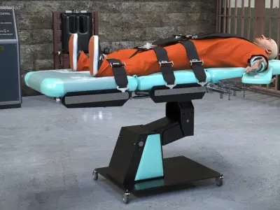 Lethal Injection Table with Inmate 