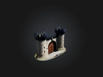 Castle Gate Low-poly 3D model order
