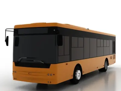 Bus Bogdan E701 Low Low-poly 3D model