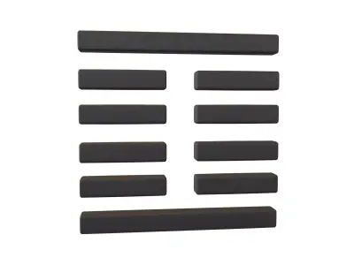 I Ching Hexagrams 27 yi v1 001 Low-poly 3D model