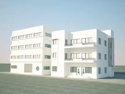 2 Modern Movment 3-4 storey buildings 3D model
