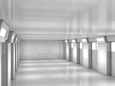 Sci Fi Warehouse 3D model 3