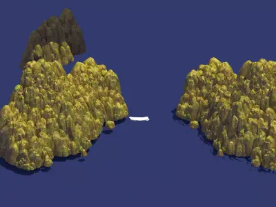 Mountain - Rock - Stone 64 3D model