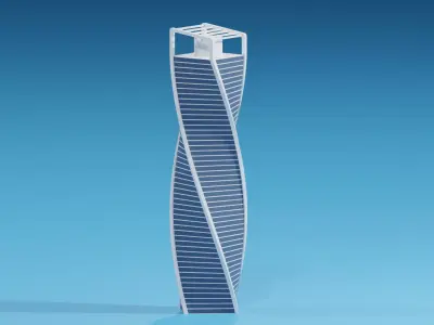 Moscow Evolution Tower Russia 3D model