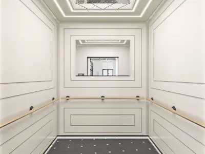 Elevator with interior 1 3D model