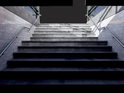 Metro Entrance 03 Low-poly 3D model