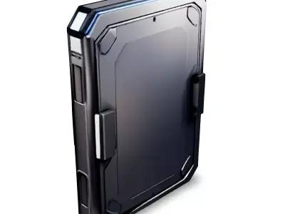 SciFi Futuristic Industrial Door Low-poly 3D model