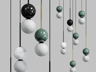 dalt aromas pendant light Low-poly 3D model