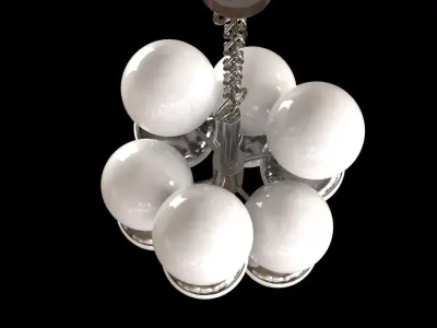 Large Chandelier Chrome by Reggiani 3D model