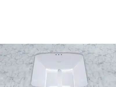 Vanity bathroom with marble top 3D model