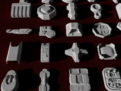 Greeble Kit bashing Sci-fi Pack  3D model