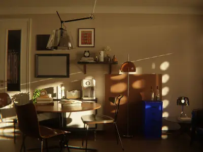 Living Room 3D model 79
