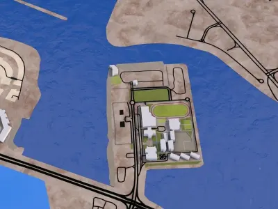 Bahrain Full Manama City Low-poly 3D model