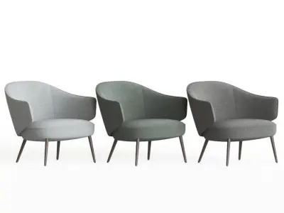 Charlotte chair Armchairs BoConcept 3D model