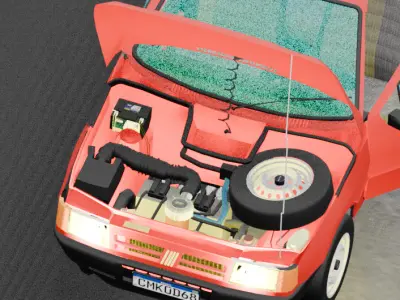 Fiat uno 1996 2 doors 3D print model